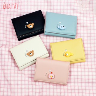 Ví ngắn dáng gập Mua Tất đính thú 3D nổi (muatatshop)