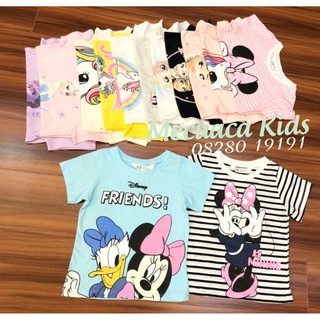 [6-10y] [CHỌN MẪU] Áo phông/áo cộc tay cotton cho bé/bé gái pony elsa mickey minnie