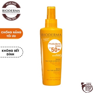 Kem Chống Nắng Dạng Xịt Bảo Vệ Da Tối Ưu Bioderma Photoderm Max Spray SPF 50+ 200ml