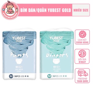 Tã Bỉm YUBEST GOLD nội địa Trung Quốc quần/dán đủ size S90, M84, L78, XL72, XXL66, XXXL66