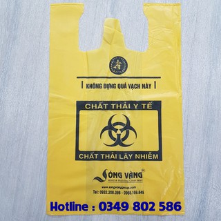 Túi nilon đựng rác thải y tế màu vàng theo thông tư Bộ Y Tế (1kg)