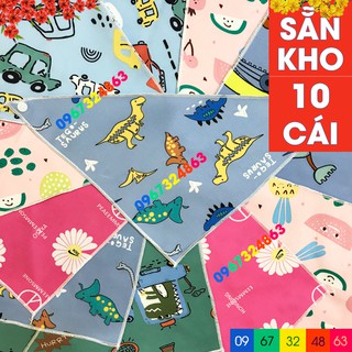 10 yếm nỉ bông cực mềm mại họa tiết ngộ nghĩnh có cúc bấm tiện lợi cho bé yêu
