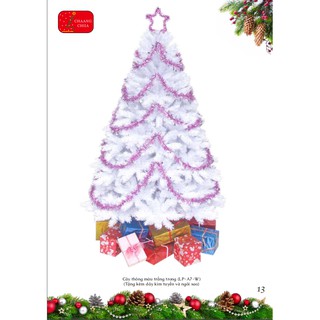 Cây thông NOEL giải trí màu trắng trong - 1m2