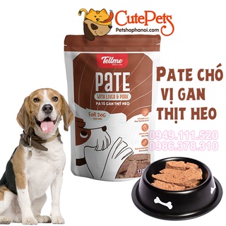 Pate cho chó Tellme 130g Gan thịt heo Thức ăn ướt cho chó - Phụ kiện thú cưng Hà Nội