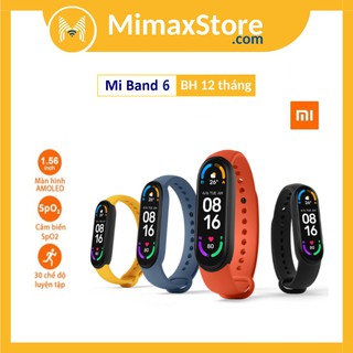 [Hỏa Tốc - HCM] Vòng Đeo Tay Thông Minh Xiaomi Mi Band 6 | Tiếng Việt | Hàng Chính Hãng | Bảo Hành 12 TH | Mimax Store