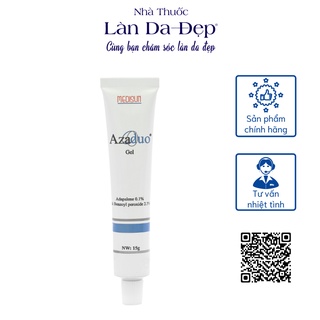 Tube chấm mụn Medisun Azaduo dạng gel ngừa mụn trứng cá dưỡng da cải thiện tình trạng da tuýp 15g và 30g