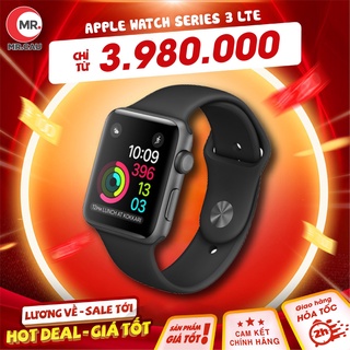 Đồng hồ AppIe Watch Series 3 bản LTE hoạt động đập lập, Phiên bản Nhôm 42MM đẹp 99% Như Mới MRCAU
