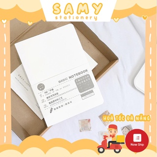 SỔ TRẮNG BASIC NOTEBOOK SIZE A5 CARO MAY ĐÓNG GÁY PHONG CÁCH HÀN QUỐC LÀM PLANNER BULLET JOURNAL BẢN DUPE NOTE FOR