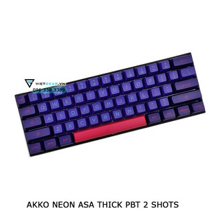 Bộ nút bàn phím Akko Neon ASA thick pbt double shot 158 nút