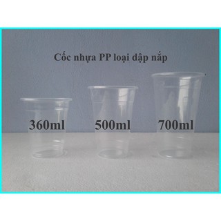50 Ly Nhựa/ Cốc Nhựa PP360 - PP500ml - PP700ml - Chịu Được Nhiệt Độ Cao ( Dùng Dập Màng) Chưa Bao Gồm Nắp