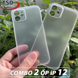 Combo 2 Ốp Lưng Trong Nhám Unibody Siêu Mỏng Cho iPhone 12