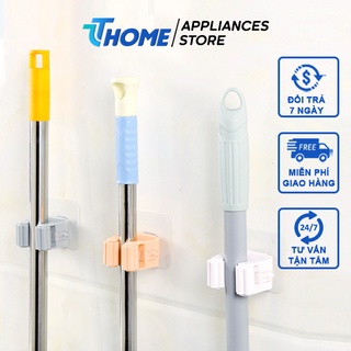 Móc dán tường treo cây chổi tiện lợi không cần khoan, móc treo đồ gắn tường chịu lực cao TT- HOME