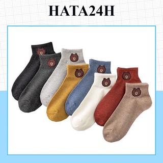 Tất Gấu Xinh Brown Dễ Thương Siêu Hot