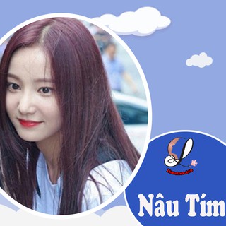 Thuốc nhuộm tóc màu nâu tím tặng kèm oxy trợ nhuộm , găng tay