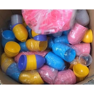 Combo bát+ thìa nhựa trái tim rẻ đựng mặt nạ dùng trong spa thẫm mỹ viện y tế