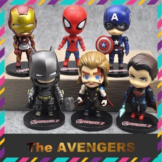 Mô Hình Nhân Vật Marvel Avenger Siêu Anh Hùng, người nhện, người dơi, supermen size 10 cm