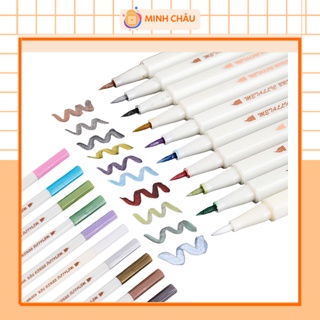Bút Brush Lông Mềm Sta Metallic Nhũ Kim Tuyến Đầu Nhỏ Viết Sắc Nét