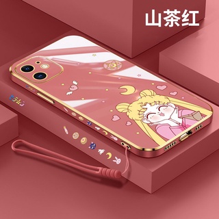 Sailor moon Ốp Điện Thoại Silicon Mạ Viền Hình Thủy Thủ Mặt Trăng Cho iPhone 11 pro max iPhone 12 pro max iPhone 12 12 pro i11 i11 pro i12 mini i