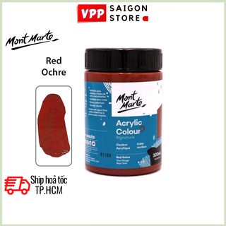 Màu Acrylic Mont Marte 300ml - Red Ochre - Acrylic Colour Paint Signature 300ml (10.1oz) - MSCH3056