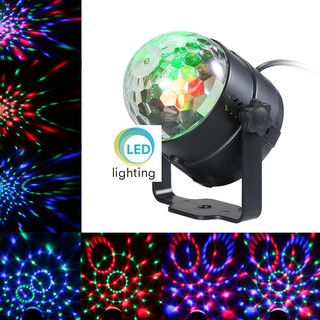 Đèn sân khấu - Đèn LED xoay 7 màu vũ trường cảm ứng nhạc mini