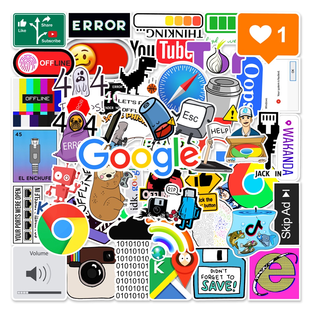 Bộ 50 Hình Dán Sticker Developer Designer Hình Dán Lập Trình Viên - Sticker HTML PHP CSS JS Javascript C++ Python
