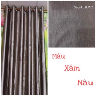 Rèm đẹp DIGA HOME Chống Nắng Màu ghi tối - Nhiều Kích Thước