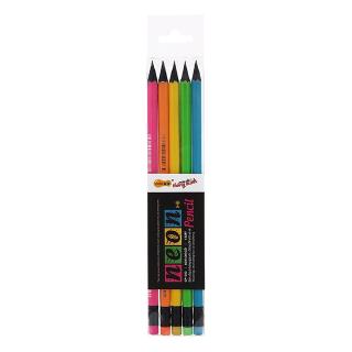 Vỉ 5 Bút Chì Gỗ HB Neon Pencil - Colokit GP-C02 (Mẫu Màu Giao Ngẫu Nhiên)