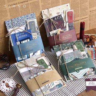Set Bullet Journal Vintage cổ điển nhiều màu dùng trang trí sổ phụ kiện decor chụp ảnh