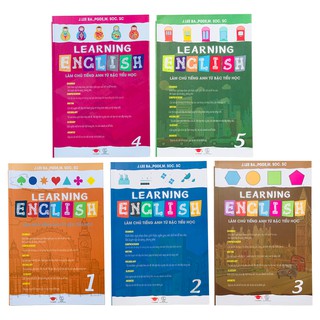 Sách : learning English - Combo 5 cuốn - học tiếng anh, học ngoại ngữ ( 6 - 12 tuổi )