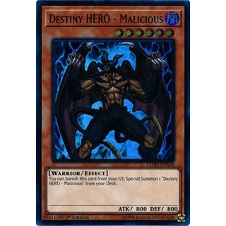 Thẻ bài Yugioh - TCG - Destiny HERO – Malicious (UR) / LEHD-ENA04'