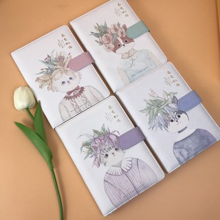 Sổ tay A5 bìa da mẫu mèo người mẫu( Hàng có sẵn)_Guden Stationery