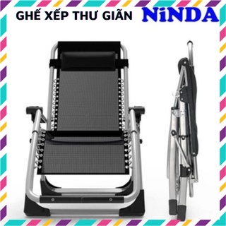 Ghế xếp thư giãn Ninda NDG830 gấp gọn có khóa sắt khung sơn tĩnh điện