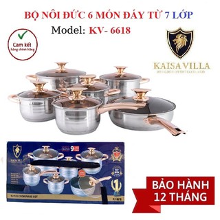 BỘ NỘI ĐỨC KAISA VILLA 6 MÓN 12 CHI TIẾT KV-6618 CAO CẤP NHẬP KHẨU CHÍNH HÃNG