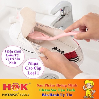 Chổi Cọ Đánh Giày Dép Chuyên Dụng - Vệ Sinh Những Chỗ Hẹp, Sâu của Giầy (Kiểu 2/3 Đầu Chổi)