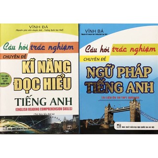 Sách - (Combo 2 cuốn) Câu Hỏi Trắc Nghiệm Chuyên Đề Kĩ Năng Đọc Hiểu + Ngữ Pháp Tiếng Anh