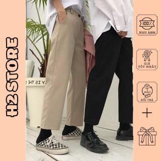 Quần baggy, quần ống rộng chất kaki cạp cúc đủ size S M L XL