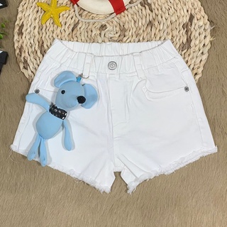 Quần short kaki bé gái kèm phụ kiện cô chuột size đại( 2 màu trắng và đỏ)