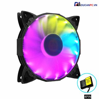 Quạt Tản Nhiệt, Fan Led RGB Coolmoon K1 - Tự Động Đổi Màu, Không Cần Hub