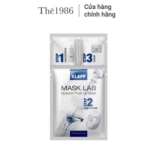 Mặt nạ làm dịu và cấp ẩm da 3 bước toàn diện Klapp Mask Lab Hyaluron Push Up Mask