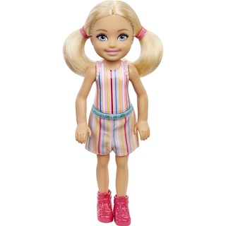 Búp Bê Barbie Club Chelsea Striped Print and Pink Boots