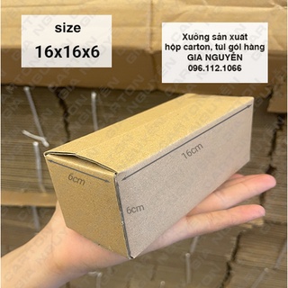 Combo 50 hộp carton 16x6x6 dùng đóng gói hàng hóa cỡ nhỏ vừa - bao bì Gia Nguyễn
