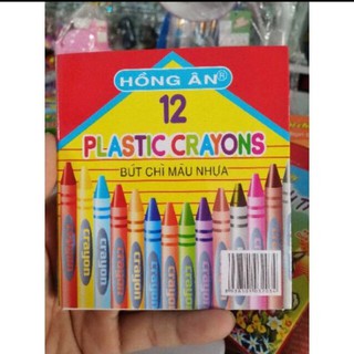 Hộp 12 cây sáp chì màu Hồng Ân dễ thương