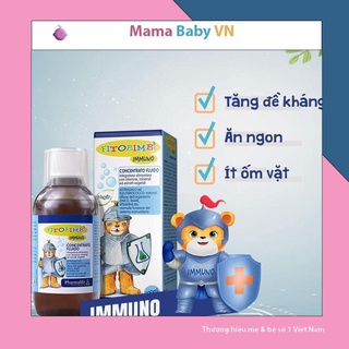 [CHÍNH HÃNG] Fitobimbi Immuno Tăng cường hệ miễn dịch nâng cao sức đề kháng hồi phục nhanh hết ốm vặt Chai 200ml