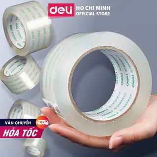 Băng dính băng keo trong đóng thùng hàng Deli - Loại 45mm*60m - 1 cuộn - 33131-KM-01
