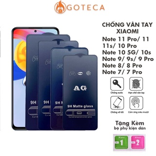 Kính cường lực Chống vân tay Xiaomi Redmi Note 12 12 Pro Note 9s  Note 8 Pro Note 7 Pro Cảm ứng siêu mươt - Goteca