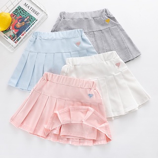 VAY35 - Chân Váy xếp ly cho bé gái từ 10-35kg 4 màu thêu tim, Richkid123