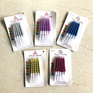 nến sinh nhật [FREESHIP❤️] Nến xoắn nhũ kim tuyến - Đồ làm bánh