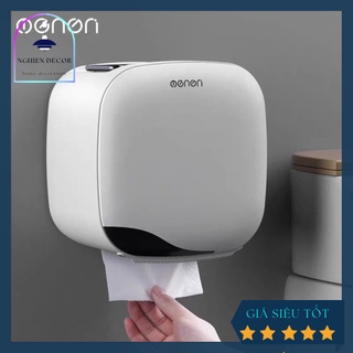 Hộp Đựng Giấy Vệ Sinh OENON, 2 Ngăn Tiện Lợi Tặng Kèm Miếng Dán