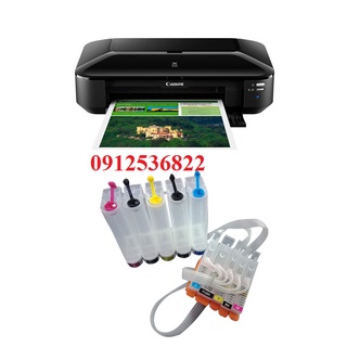 Máy in phun mầu canon ix6770 A3 + bộ tiếp mực ngoài 500ml mực