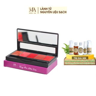 Khay Son Lì Hoa Lan Mộc An 5 Màu Tiết Kiệm, Không Chứa Chì, Dưỡng Môi Mềm Mịn 9g